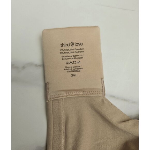 Thirdlove Molded Lightly Lined Underwire Full Coverage Figure T-Shirt Bra 34E - Picture 9 of 9